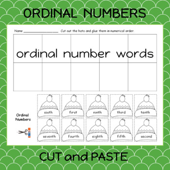 ordinal numbers first grade teaching resources tpt
