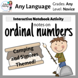 Ordinal Numbers Interactive Notebook Activity - Camping an