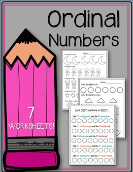 kindergarten ordinal numbers teaching resources tpt