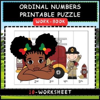 Preview of Ordinal Numbers Printable Puzzle Activities For Kindergarten
