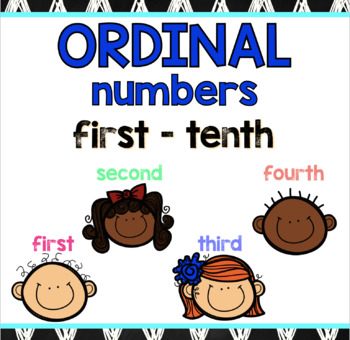 Preview of Ordinal Numbers! Printables, posters, mini reader, flip book & center activities