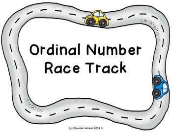 ordinal numbers race track by literacy and legos tpt