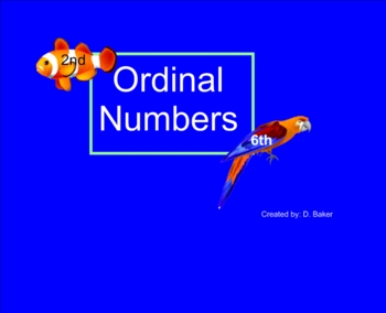 Preview of Ordinal Numbers Smartboard Practice