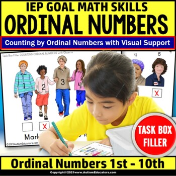 Preview of Ordinal Numbers | Task Box Filler for Special Education and Autism