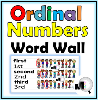 Preview of Ordinal Numbers Word Wall Cards