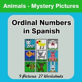 Ordinal Numbers in Spanish - Math Mystery Pictures / Color