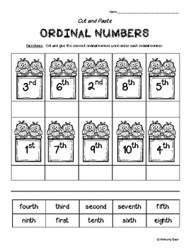 ordinal numbers 1 10