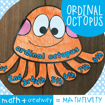 Preview of Ordinal Octopus - A Fun Craft Activity for Math