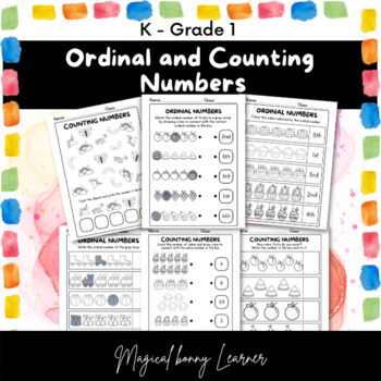 Preview of Ordinal and Counting Numbers - Worksheets