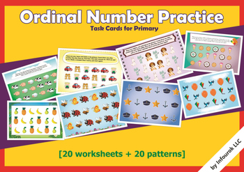 Preview of Ordinal numbers practice cards