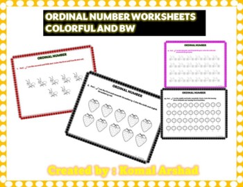 ordinal numbers worksheets teaching resources teachers pay teachers