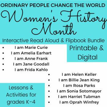 Preview of Ordinary People Change the World - Women's History Month COMPLETE Lesson Bundle