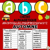 Ordre alphabétique - Thème: AUTOMNE - French alphabetical order