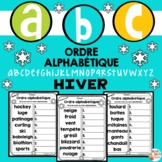 Ordre alphabétique - Thème: HIVER     -      French ABC order