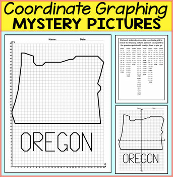 Preview of Oregon Coordinate Graphing Picture - Back To School Math Activities
