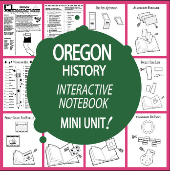 Preview of Oregon History Interactive Unit + AUDIO–ALL Oregon State Study Content Included
