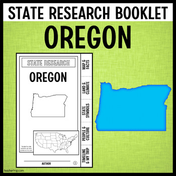 Preview of Oregon State Report Research Project Tabbed Booklet | Guided Research