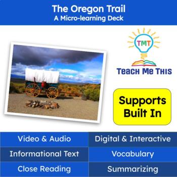 Preview of Oregon Trail Informational Text Reading Passage and Activities