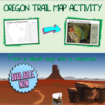 Oregon Trail Map Activity - engaging, fun, informative and easy to follow