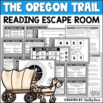 Preview of Oregon Trail Reading Escape Room Activities Westward Expansion 