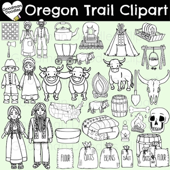 Preview of Oregon Trail/Westward Expansion Commercial Clipart