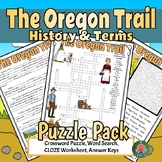 Oregon Trail Westward Expansion Crossword Puzzle and CLOZE