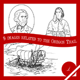 Oregon Trail colorable drawings