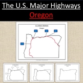 Oregon, US State Major Highways Map Geography