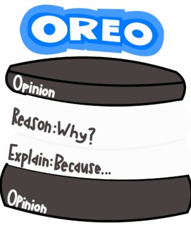Preview of Oreo Opinion Writing Graphic Organizer