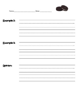 Oreo Persuasive Writing Graphic Organizer By Growing Great Learners