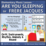 Orff Arrangement ~ Are You Sleeping: Rhythm, Instruments &
