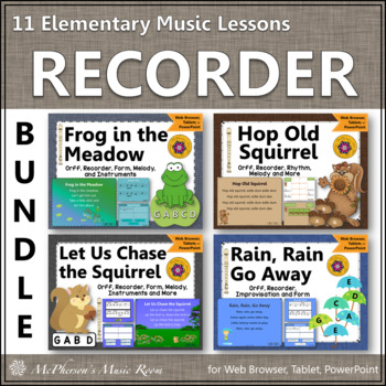 Preview of Orff Arrangements & Elementary Music Lessons for Soprano Recorder {BUNDLE}