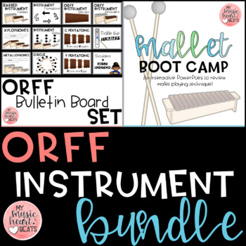 Preview of Orff Bundle - Mallet Bootcamp and Bulletin Board Set