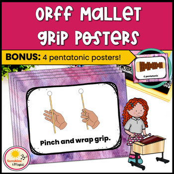 Orff Instrument Expectations Posters - Watercolor by Sunshine and Music