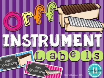 Preview of Orff Instrument Labels