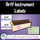 Orff Instrument Labels