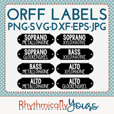 Orff Instrument Labels SVG - PNG - JPG - DXF - EPS cutting files