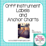 Orff Instrument Labels and Anchor Charts