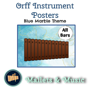 Preview of Orff Instrument Posters - Blue Marble Theme