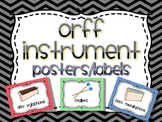 Orff Instrument Posters and/or Labels