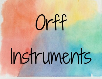 Preview of Orff Instruments Posters