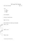 Music Lesson Plan Template (Orff, General, Elementary)