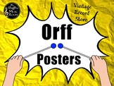 Orff Posters Editable - Vintage Record Store Music Classro