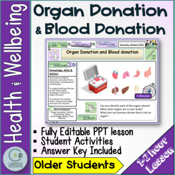 Preview of Organ Donation and Blood Donation Lesson