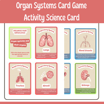 Preview of Organ Systems Card Game | Activity Science Card