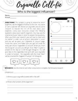 Preview of Organelle Cell-fie Instagram Project