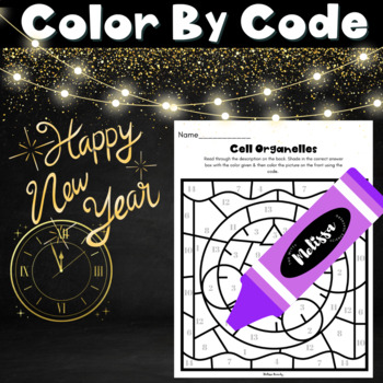 Preview of Organelles New Year / Seasonal Color By Number