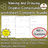 Organic Chemistry Complete Worksheet Bundle