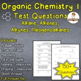 Organic Chemistry Test Questions: Alkanes, Alkenes, Alkynes