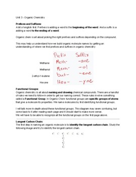 Preview of Organic Chemistry Unit Guide - Q&A included!